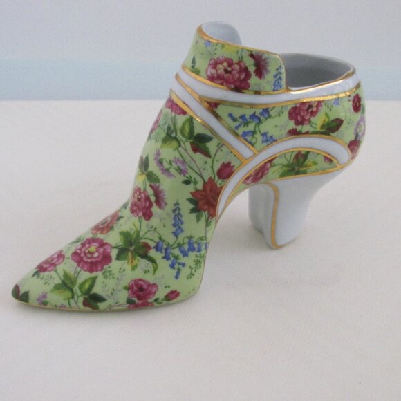 Vintage Baum Bros. "Formalities" Hand Painted Porcelain Antique Victorian Shoe - Picture 1 of 7